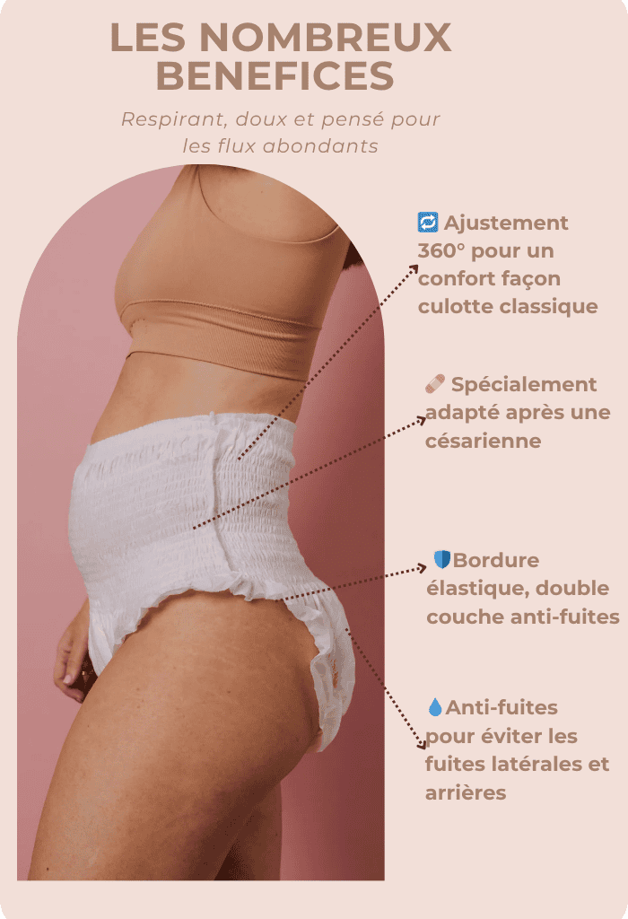 Les sous-vêtements jetables post-partum Isanoa™